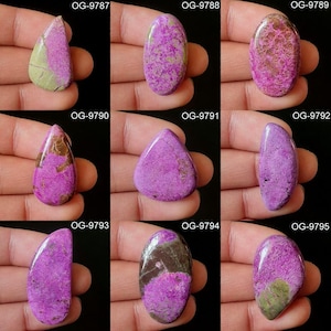 Natural Stichtite Gemstone - Wholesale Stichtite Cabochon - Polished - Flat back - Loose - For Making DIY Art Craft Jewellery