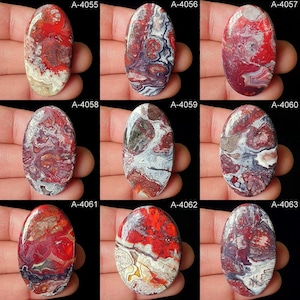 Cabujón de ágata de encaje loco: piedra preciosa natural para joyería DIY