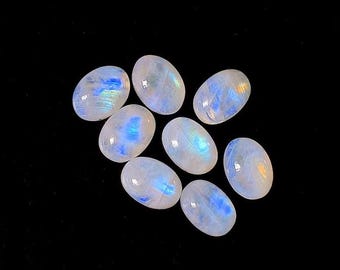 Cabochon de forme ovale arc-en-ciel naturel à dos plat, pierres précieuses ovales calibrées en gros, toutes les tailles disponibles