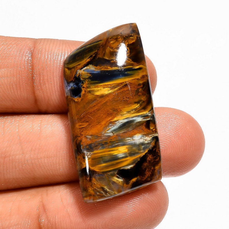 Joli cabochon piétersite Gold Pietersite Cab OG-267 32X17MM 31Ct