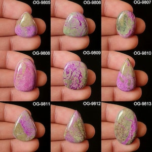 Natural Stichtite Gemstone - Wholesale Stichtite Cabochon - Polished - Flat back - Loose - For Making DIY Art Craft Jewellery