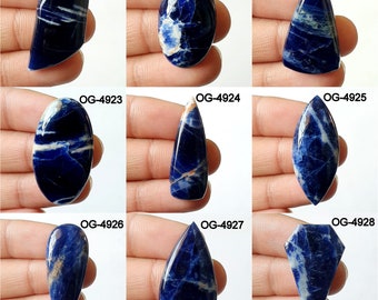Handcrafted Sodalite Cabochon – Polished Gemstone for DIY Art