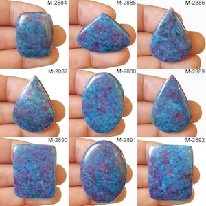 Natural Ruby Kyanite Gemstone - Ruby Kyanite Cabochon - Flat Back - Loose - Polished - Ruby Kyanite For Making DIY Art Craft Jewellery