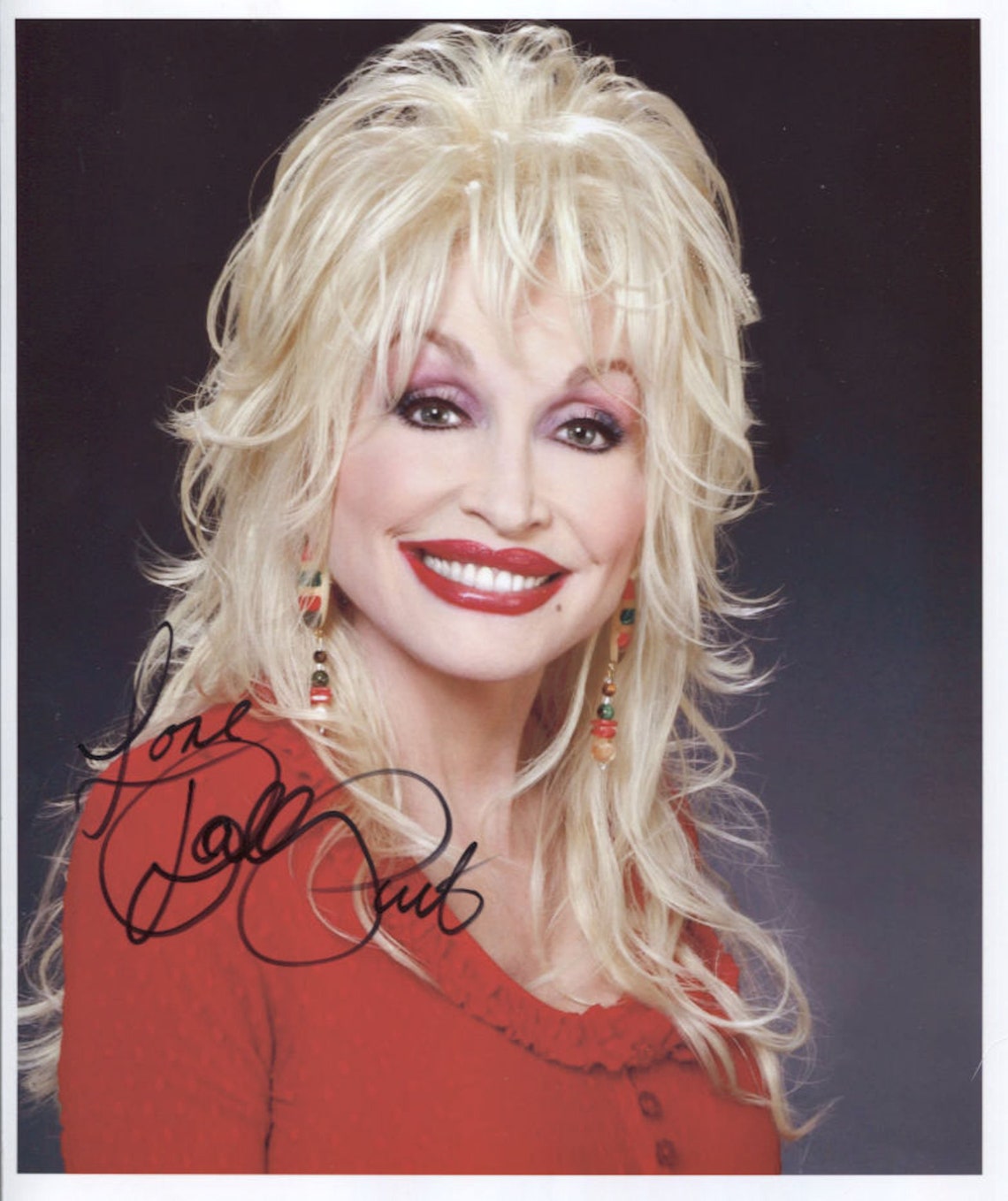 Dolly Parton SIGNED 8 X 10 Photo Certificate of Etsy