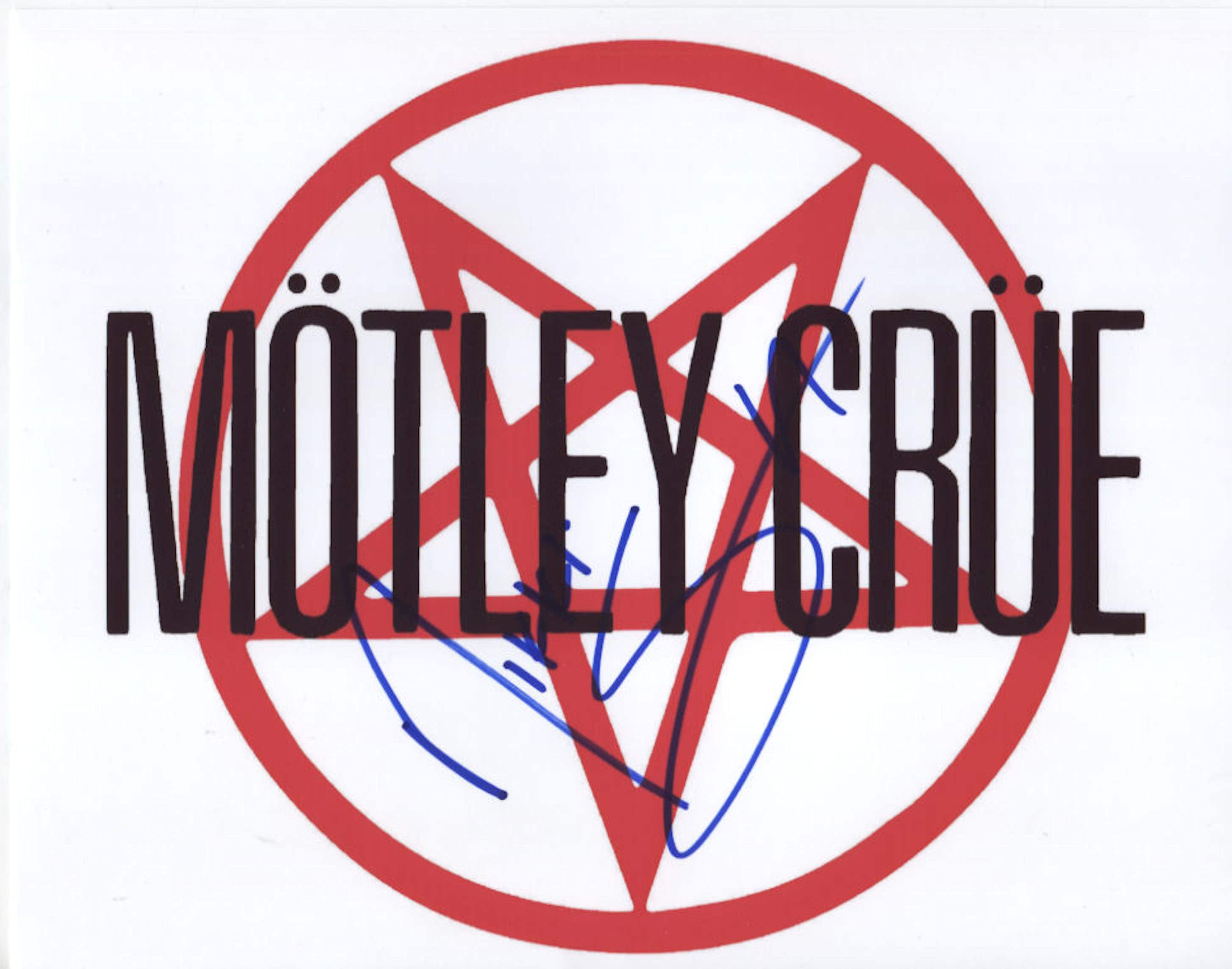 Nikki Sixx Motley Crue SIGNED 8