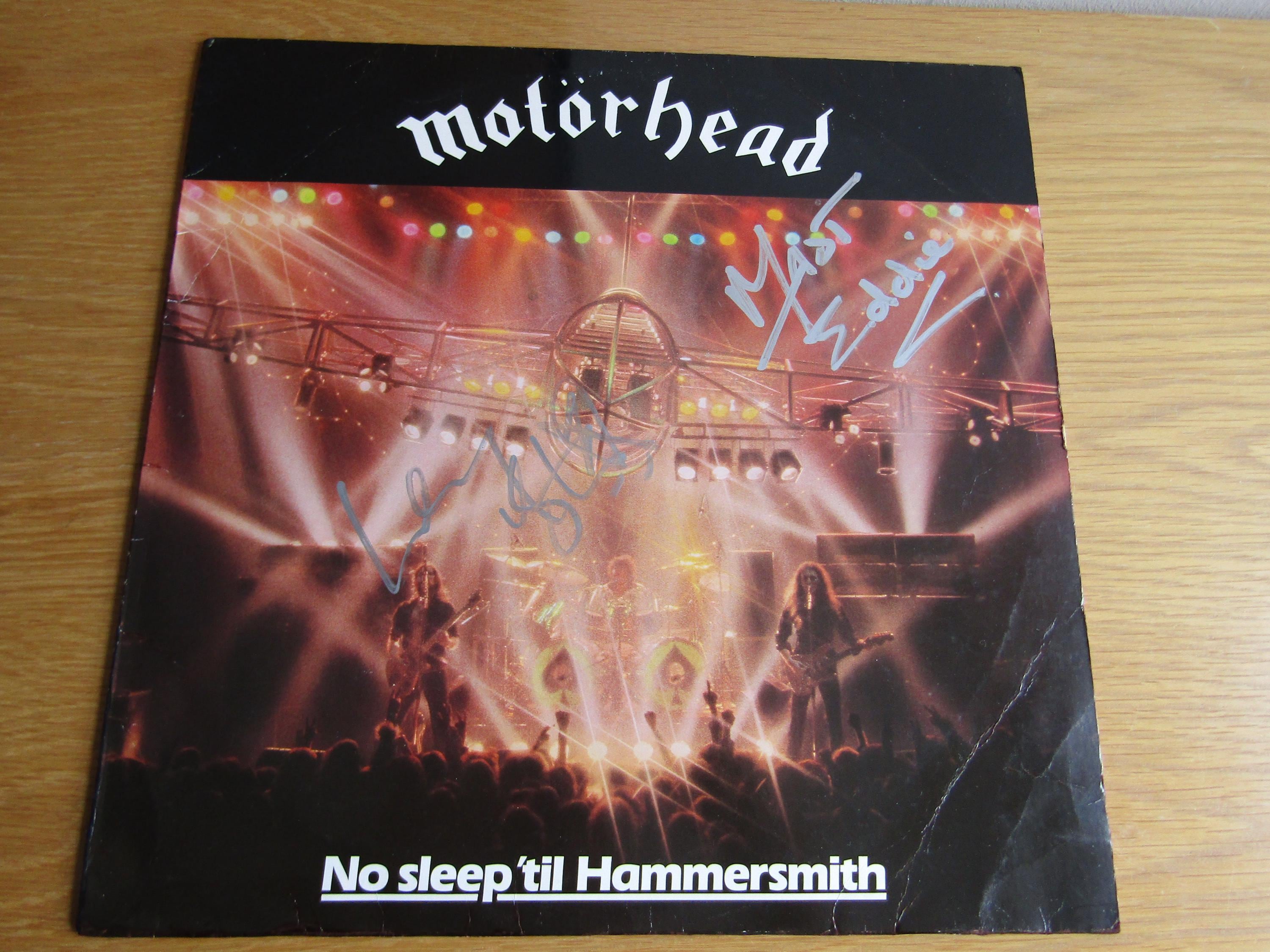 Motorhead Lemmy Fast Eddie SIGNED Vinyl LP Album Certificate of