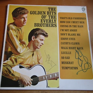 Don Phil Everly Brothers SIGNED Golden Hits Vinyl Album + Great Provenance
