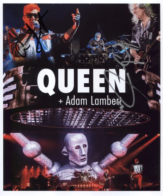 大判 アダム•ランバート Queen 直筆サイン入り写真+Certificate