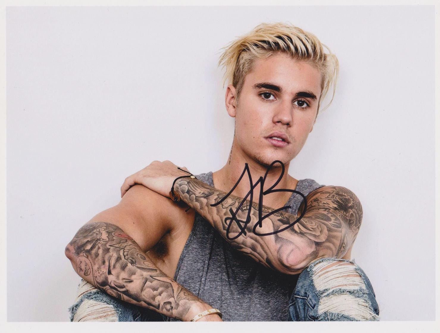 Justin bieber signed - Etsy 日本