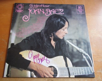 Joan Baez SIGNIERTE Golden Hour Vinyl LP Album + Great Provenance