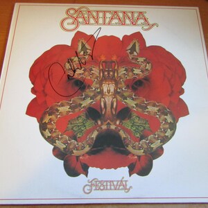 Carlos Santana SIGNED Festival Vinyl LP Album +  Certificate of Authentication 100% Genuine