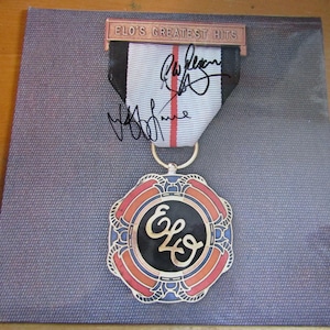 Electric Light Orchestra Jeff Lynne Bev Bevan ELO SIGNED Greatest Hits Vinyl LP Album +  Certificate of Authentication 100% Genuine