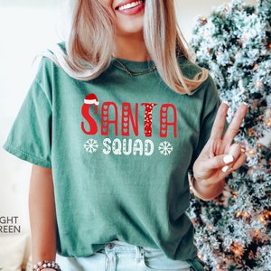 Comfort Colors® Santa Squad Shirt, Christmas Squad Shirt, Christmas Shirt, Family Christmas, Family Matching Christmas Shirt, Christmas Gift