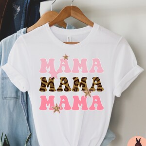 Leopard Print Mama Shirt, Cheetah Mama Shirt for Mother&#39;s Day, Cute Mama Gift for Mothers Day,  Gifts for Mom, Cute Mama T Shirt, Sweatshirt
