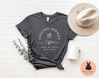 Shirt voor verse koffie: baristacadeau, vintagestijl