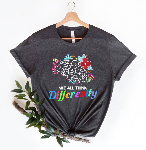 Neurodiversity Shirt Colorful Brain Think Differently Gift Neurodiversity Shirt Colorful Brain Think Differently Gift