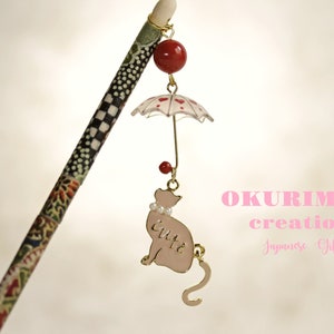 Japanese hair stick,kanzashi geisha hair piece,orient hair jewelry,japanese hairpin,Hanami Hair Chopsticks,Wedding Hair accessories,J36