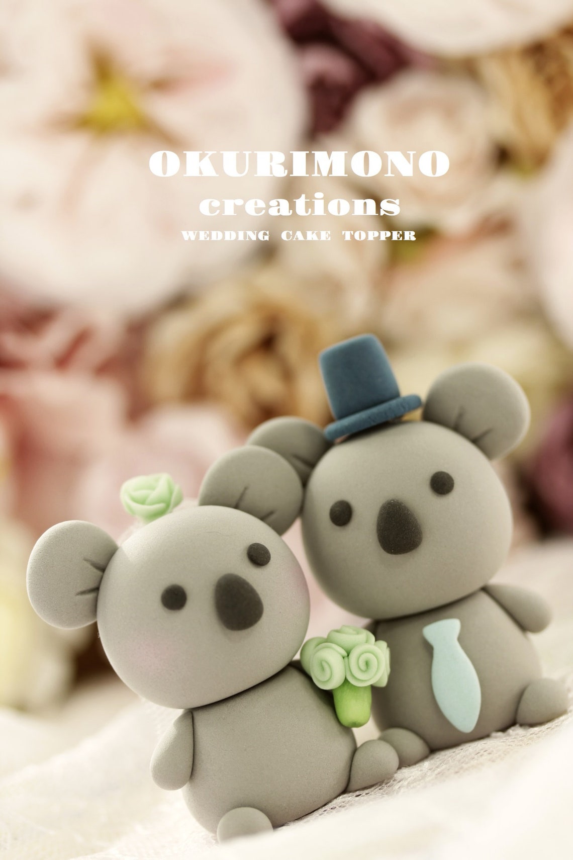 Koala Wedding Cake Topperkoala Cake Toppercouple Cake Etsy
