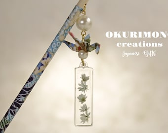 Japanese hair stick,kanzashi geisha hair piece,orient hair jewelry,japanese hairpin,Hanami Hair Chopsticks,Wedding Hair accessories,J40