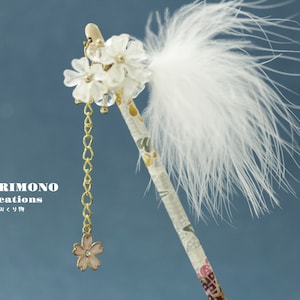 Japanese hair stick,kanzashi geisha hair piece,orient hair jewelry,japanese hairpin,Hanami Hair Chopsticks,Wedding Hair accessories,J25