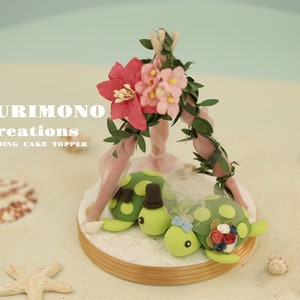 Schildkröten Cake Topper, Schildkröten Cake Topper, Schildkröten Cake Topper, Geburtstagstorte Topper, Hochzeitstorte Topper, Braut und Bräutigam, Kuchentopper, Meer, Hochzeitstorte
