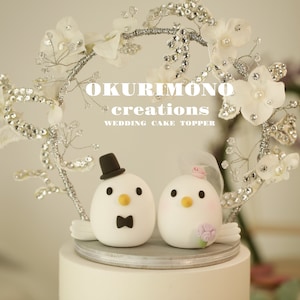 love birds wedding cake topper,handmade birds couple cake topper,custom birds cake topper,birthday cake topper,bride and groom cake topper