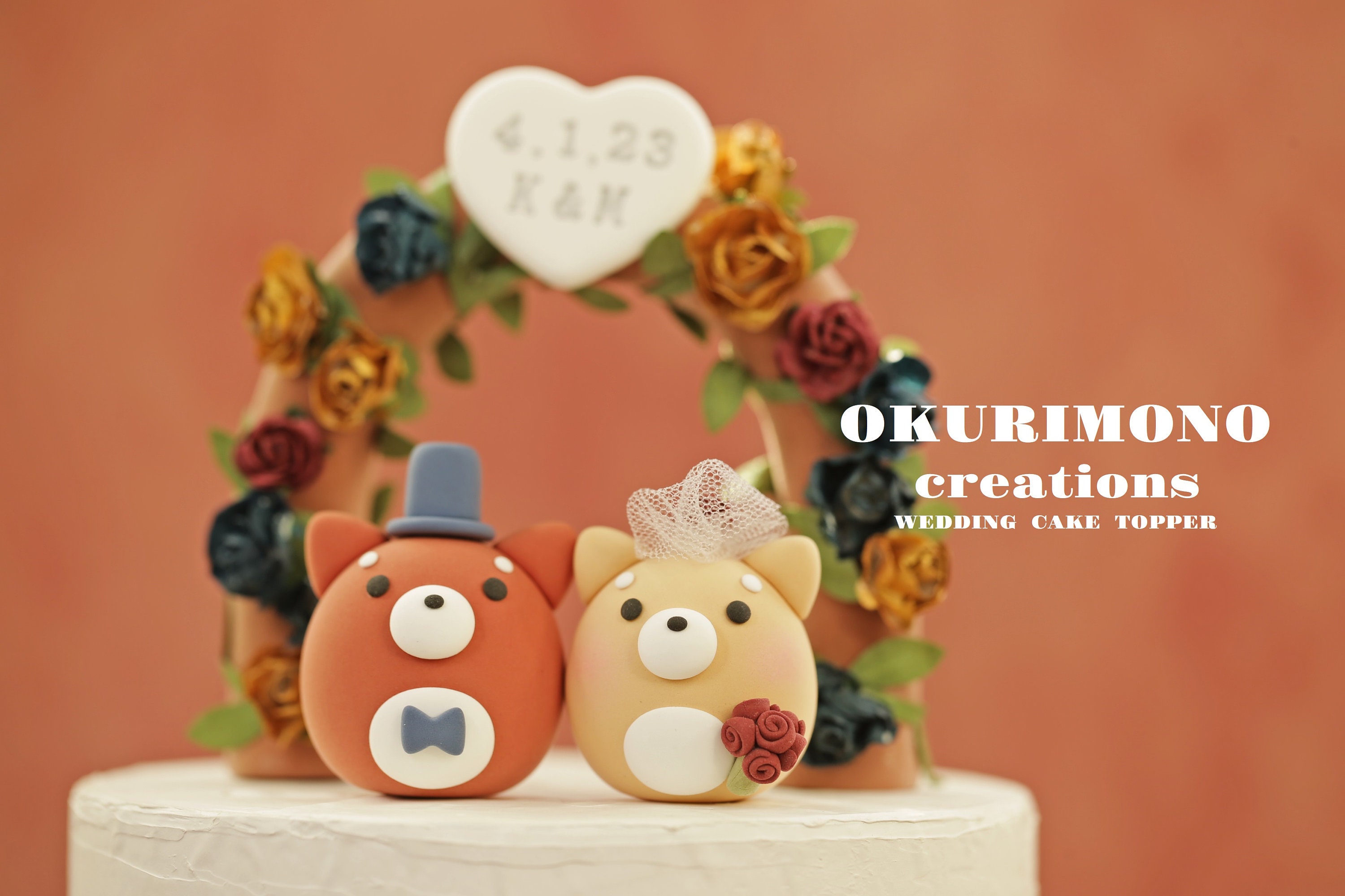 Shiba Inu Hochzeit Tortendeko,Haustier Kuchen Topper,Chiness Sternzeichen Topper,Haustier Kuchen Topper,paar Kuchen Topper,Kuchen Topper personalisiert,Hochzeit Torten Topper