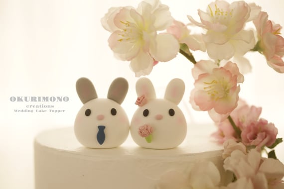 Wedding Toppers Rabbit Rabbit Cake Topper Wedding