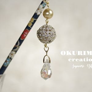 Japanese hair stick,kanzashi geisha hair piece,orient hair jewelry,japanese hairpin,Hanami Hair Chopsticks,Wedding Hair accessories,J31