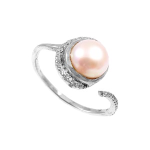 Pearl Ring, Sterling Silver Ring, Freshwater Pearl, Pearl Jewelry, Statement Ring, June Birthstone, Silver Pearl Ring