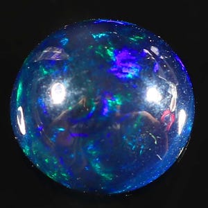 9 mm Opal Round, Natural Black Ethiopian Fire opal, Black Opal, Welo fire opal, October birthstone, Opal Stone, Opal Cabochon, Loose Opal