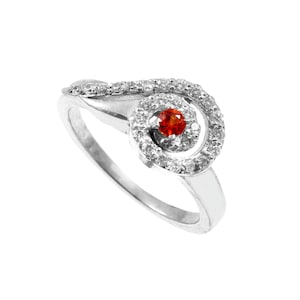 Orange Sapphire Ring, Gemstone Ring, September Birthstone Ring, Sapphire Jewelry, Engagement Ring, Sterling Silver Ring