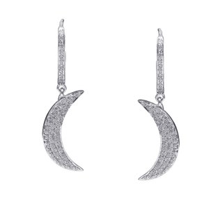 Zircon Earring, Dangle Earring, Silver Earring, December Birthstone, Silver Jewelry, 925 Sterling Silver
