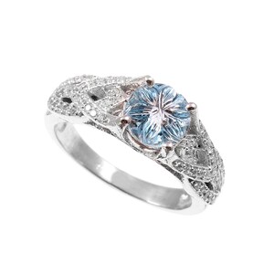 Blue Topaz Ring, Sterling Silver Ring, December Birthstone, Gemstone Ring, Statement Ring, Blue Topaz Jewelry,