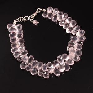 Rose Quartz Bracelet, Gemstone Bracelet, Crystal Bracelet, Healing Bracelet, Rose Quartz Jewelry, Protection Bracelet