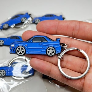 Nissan Skyline R34 Gtr Z Tune Metal Enamel Jdm Keychain Etsy Ireland