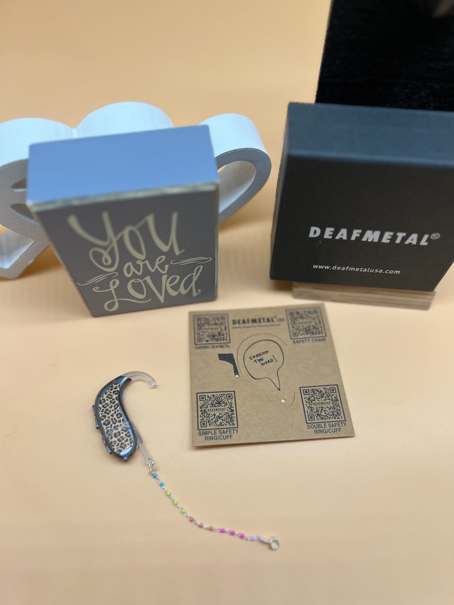 Hearing Aid Retention Chain + Deafmetal Holster Keeps Hearing Aids ...