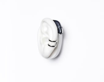 double "safety" retention ring for hearing aids or cochlear implant -no piercing required! Must purchase our connecting holster separately