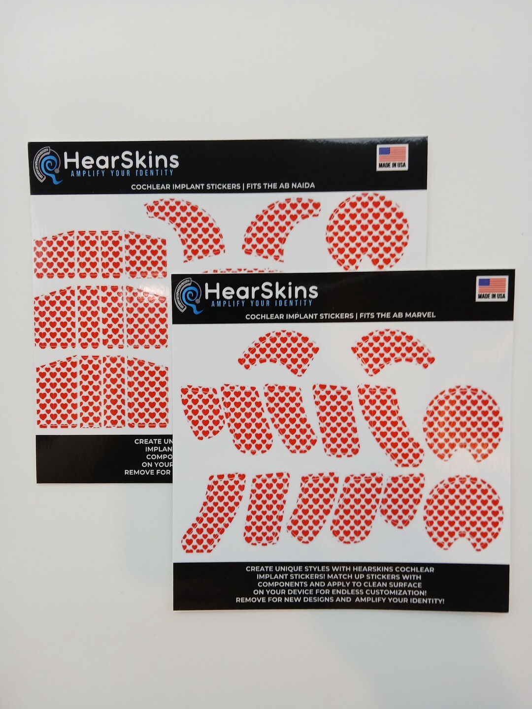 Hearskins Cochlear Implant Naida or Marvel Stickers Skins Hearts ...