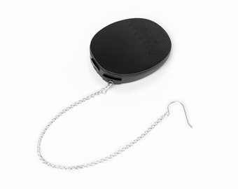 Línea de seguridad de retención para implante coclear Med-El Rondo 3 Samba 2. Incluye adaptador Rondo y cadena. Se fija a la oreja. Disponibles diferentes cadenas.