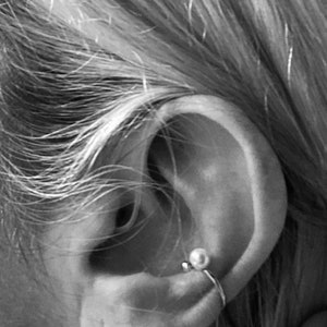 Pearl/Diamond Hearing aid retention ring jewelry- no piercing required! *price is for one ring also must purchase Deafmetal holster separate