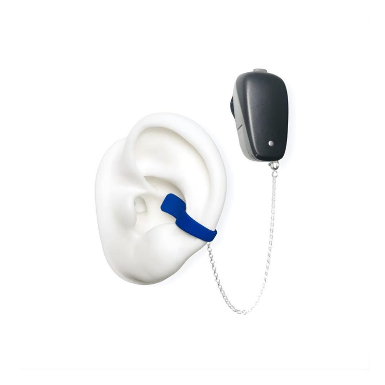 Children's Cochlear Implant Clip With Pink or Blue Bow + Colorful Chain ...