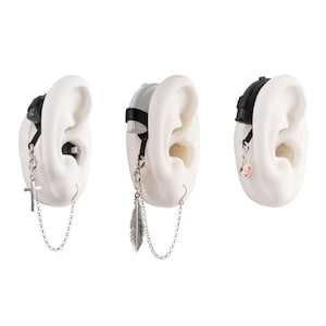 Deafmetal hearing aid retention jewelry