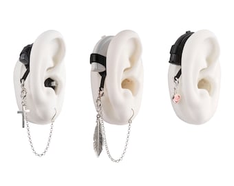 Deafmetal hearing aid retention jewelry