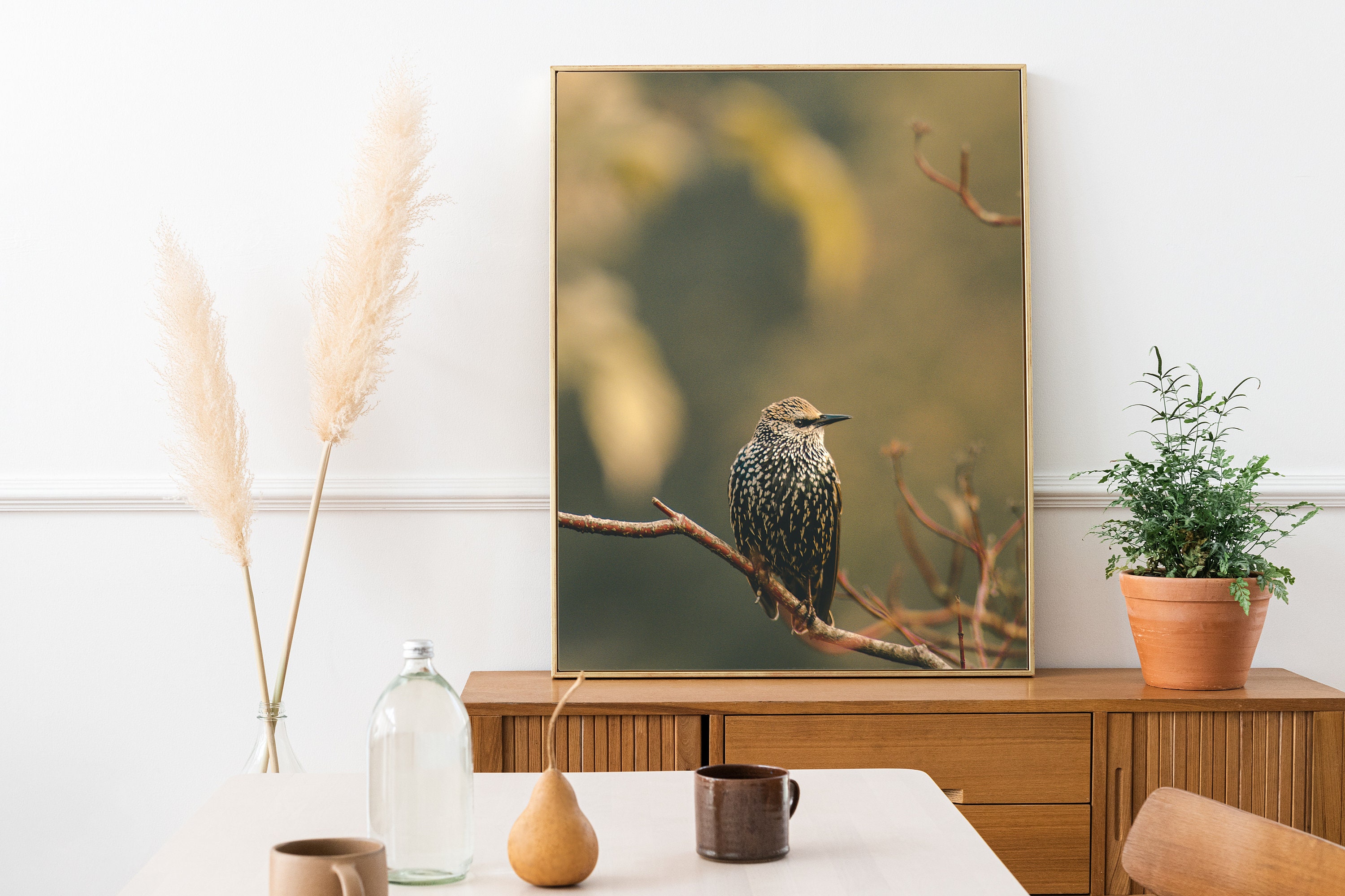 Black Bird Wall Art Bird Print Printable Wall Art Digital Etsy