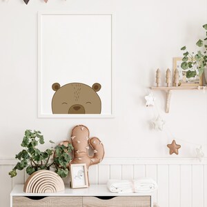 Bear Nursery Art Printable Woodland Nursery Decor Wall Art - Etsy