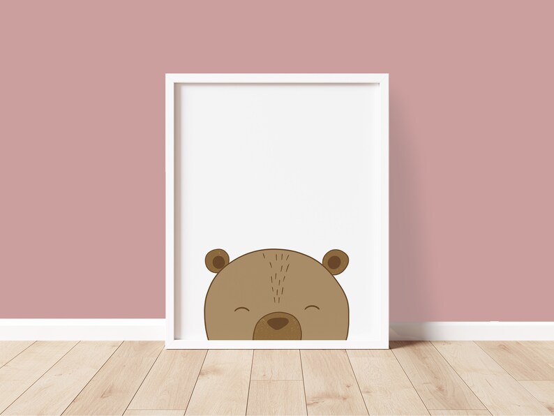 Bear Nursery Art Printable Woodland Nursery Decor Wall Art - Etsy
