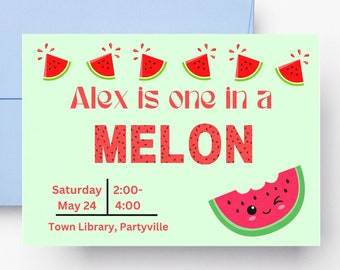 One in a Melon Digital Birthday Party Package