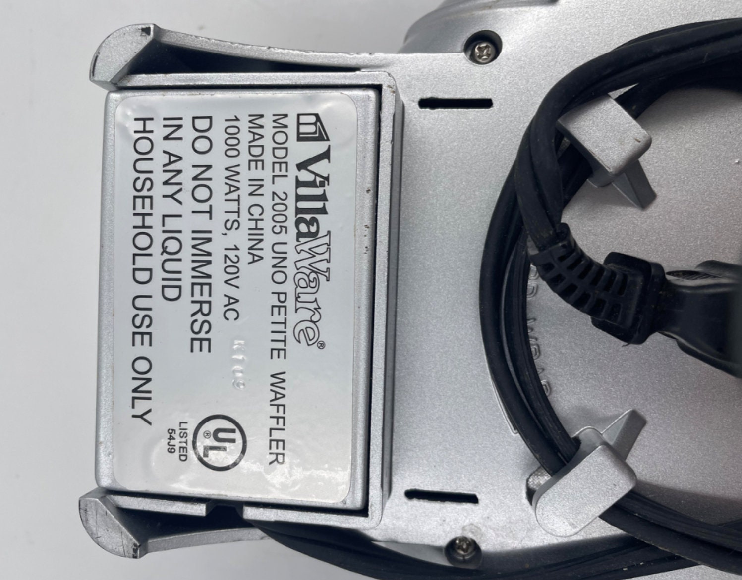 villaware v2005 uno petite belgian 3 waffler