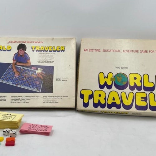 Rare World Traveler Second Edition 1980 Geography Board Game by Mr